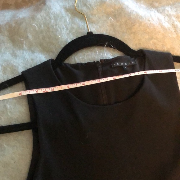 Theory size 4 black crepe dress; 2 slit pockets; unlined. - Picture 2 of 5